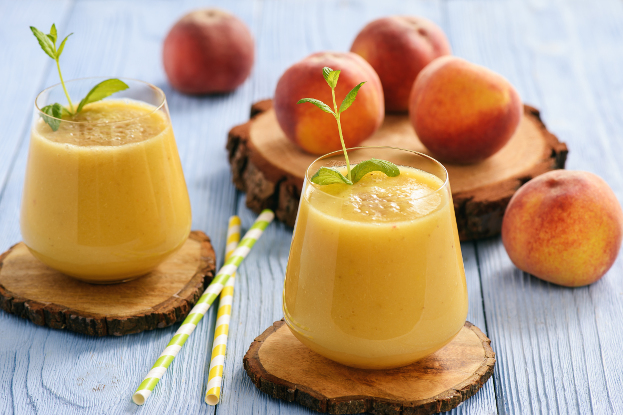 Recipes with Ginger (Fresh): Ginger Peach Smoothie