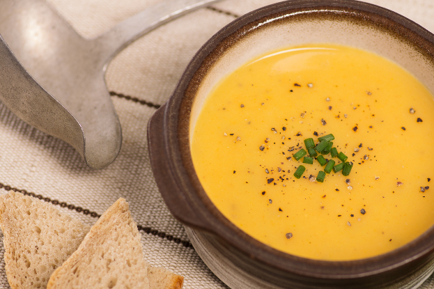 Recipes with Cilantro: Parsnip, Potato & Carrot Soup with Turmeric