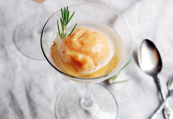 Rosewater Soda With Peach Sorbet Recipe - Joyful Belly College of Ayurveda