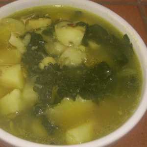 Recipes with Turmeric: Potatoes with Spinach Soup