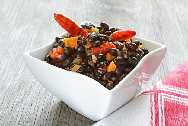 Recipes with Black Beans: Sweet Potato, Kale & Black Bean Saute with Roasted Walnuts