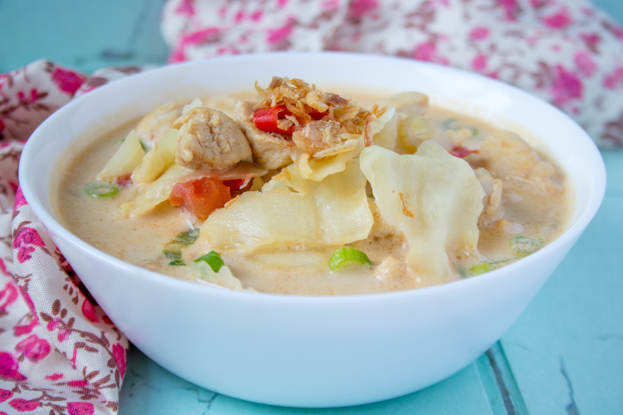 Recipes with Cabbage (cooked): Fennel, Cabbage, Coconut Chicken Curry Soup