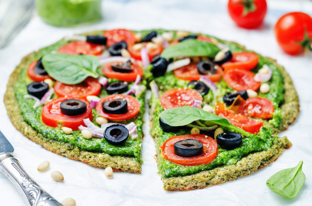 Recipes with Tomato: Gluten Free Pizza Crust Made from Zucchini, Cheese, and Egg