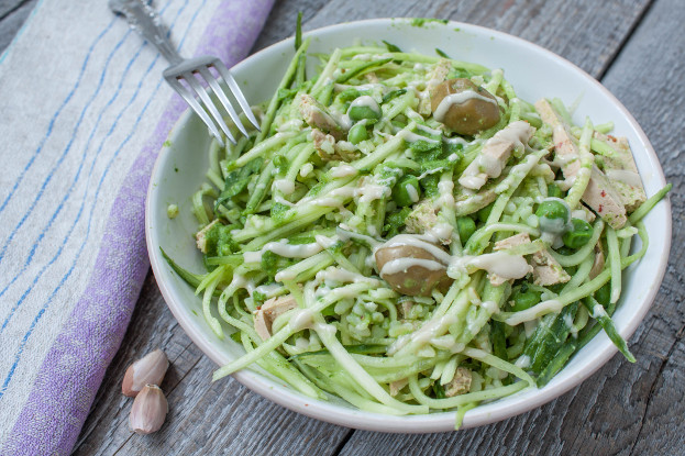 Recipes with Tofu: Cold Sesame Cucumber & Tofu Noodle Bowl