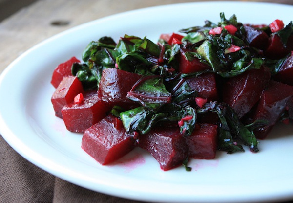 Recipes with Beets: Beets & Greens with Coconut