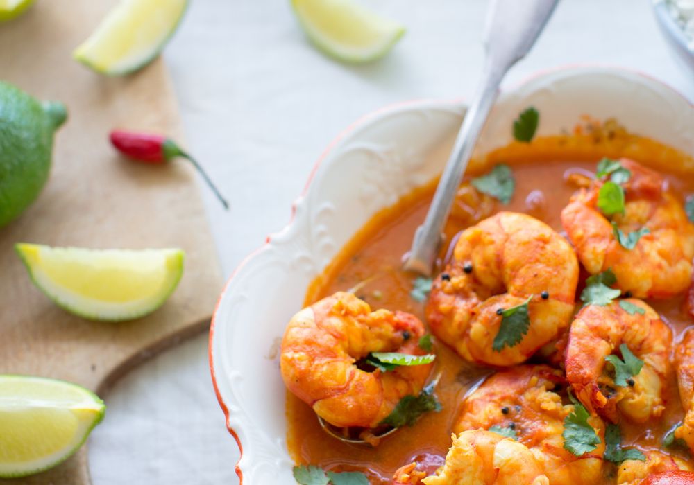 Recipes with White Sugar: Shrimp Coconut Curry with Cilantro & Peanut