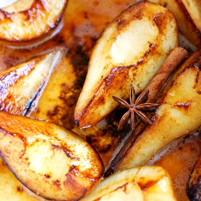 Recipes with Pears: Roasted Pears & Raisins