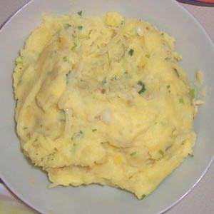 Recipes with Green Chilis: Mashed Potatoes with Cilantro & Mustard