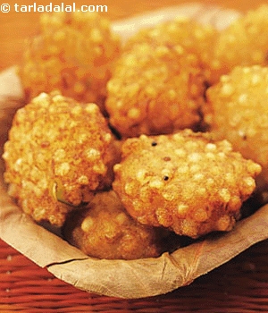 Recipes with Peanuts: Fried Tapioca Patties with Cilantro, Ginger & Peanuts