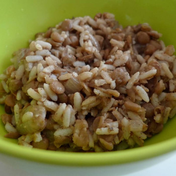 Recipes with Walnuts: Brown Rice with Cinnamon & Lentil
