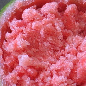 Recipes with Pomegranate: Watermelon Pomegranate Granita